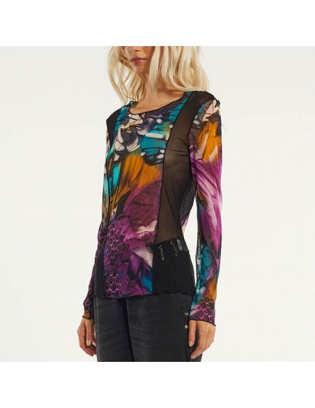 T-SHIRT ST FARFALLA IN RETINA