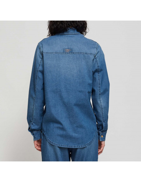 CAMICIA DENIM LIGHT C/APPL
