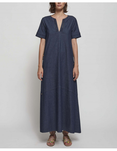 ABITO DENIM LIGHT C/APPLICAZIONI