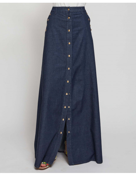 GONNA LUNGA DENIM LIGHT