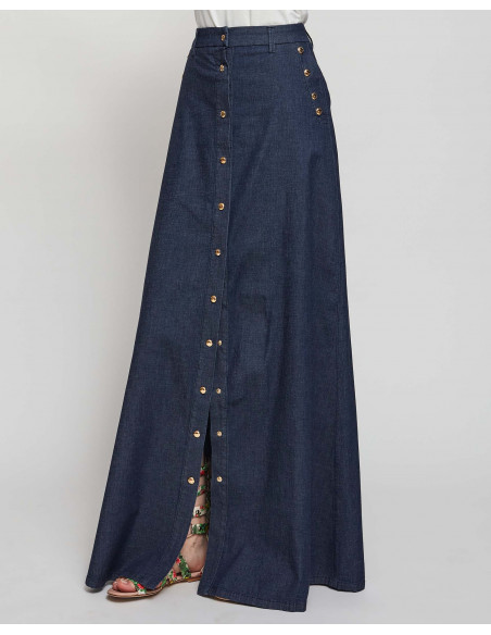 GONNA LUNGA DENIM LIGHT