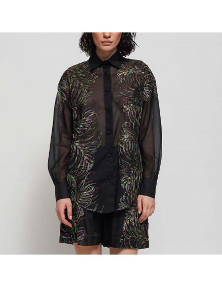 CAMICIA C/RICAMO PALME