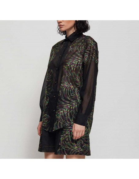 CAMICIA C/RICAMO PALME