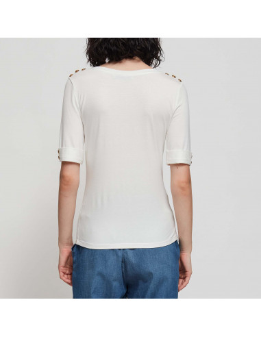 T-SHIRT C/MOTIVI DI BOTTONI