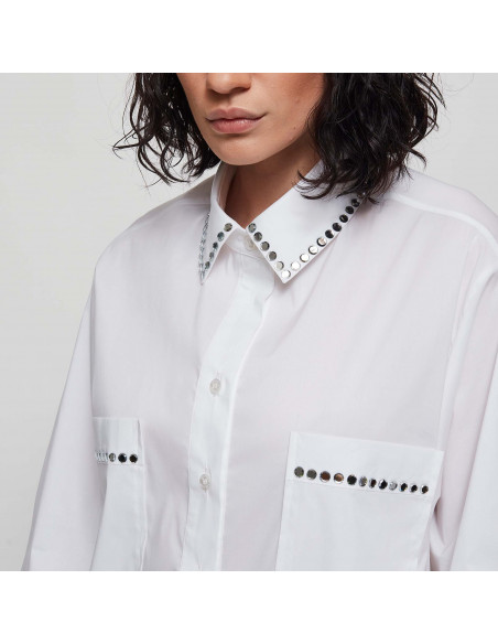 CAMICIA POPELINE C/SPECCHIETTI