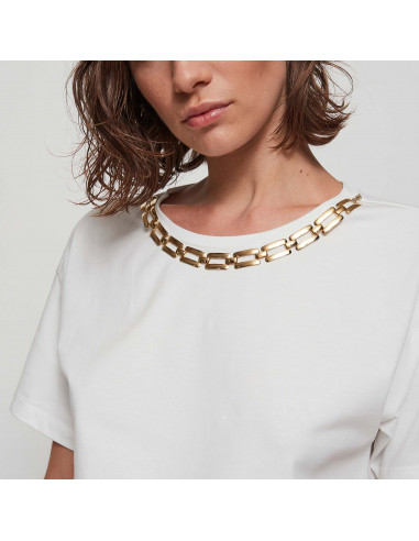 T-SHIRT M/C C/COLLANA