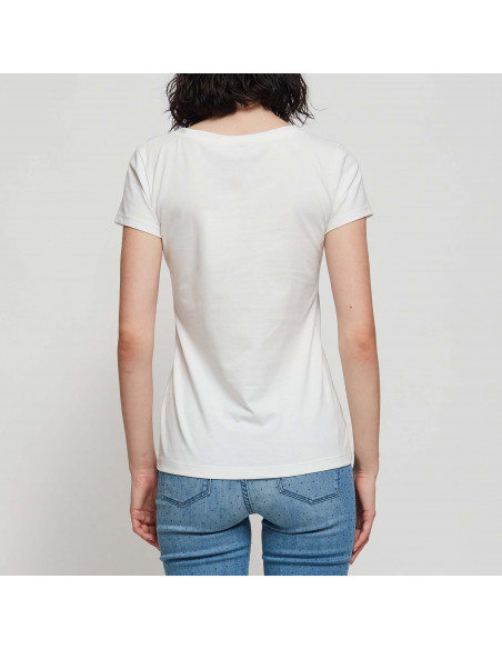T-SHIRT C/RICAMO PAPPAGALLO
