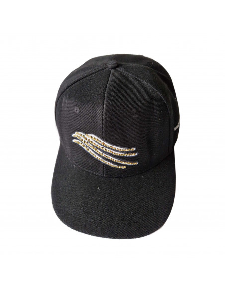 CAPPELLINO C/LOGO + APPL STRASS DORATI