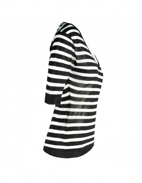 MAGLIA SC V M/C RIGHE LUREX