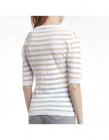 MAGLIA SC V M/C RIGHE LUREX