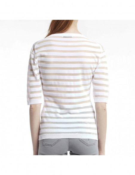 MAGLIA SC V M/C RIGHE LUREX