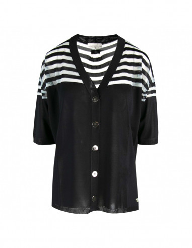 CARDIGAN C/MOTIVI DIRIGHE LUREX