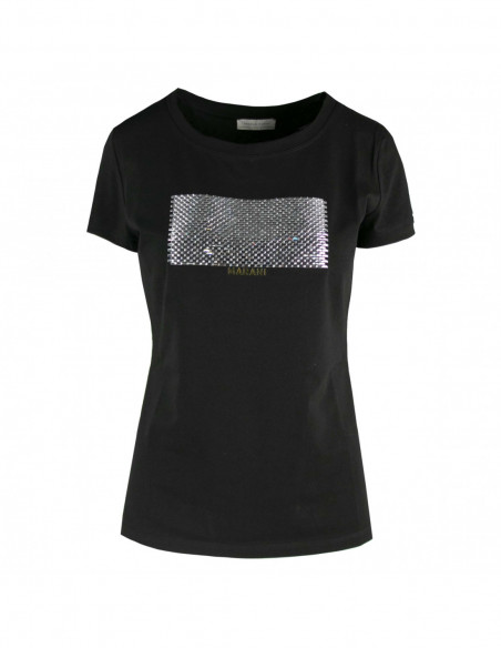 T-SHIRT C/APPLICAZIONE CRYSTAL