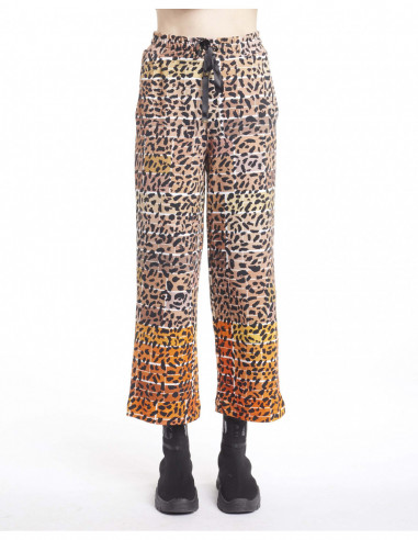 ANIMAL-PRINTED JOGGING PANTS