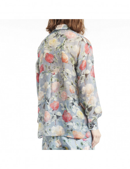 ROSE-PRINTED BLOUSE