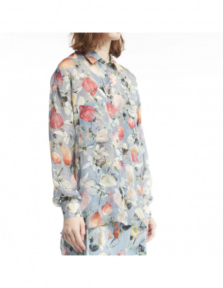 ROSE-PRINTED BLOUSE