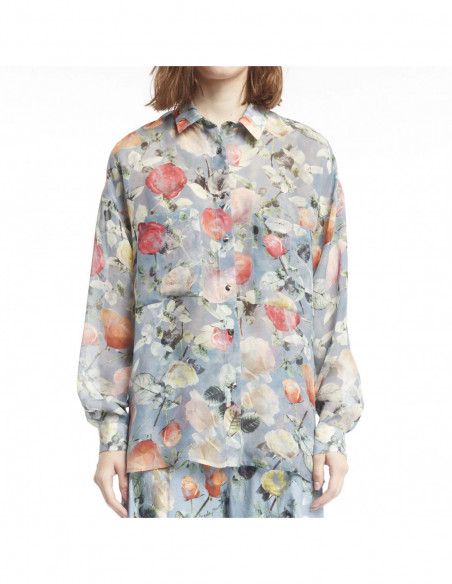 ROSE-PRINTED BLOUSE