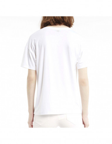 T-SHIRT C/RICAMO GEOMETRICO