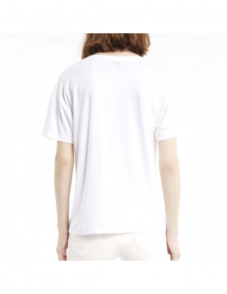 T-SHIRT WITH GEOMETRIC EMBROIDERY