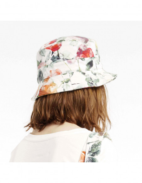 ROSE-PRINTED BUCKET HAT