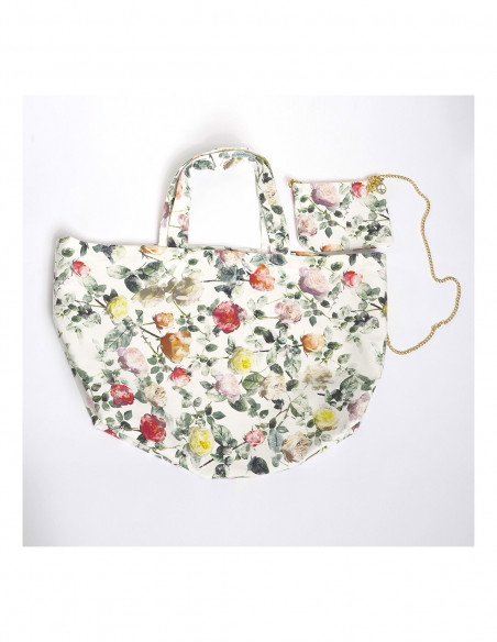 ROSE-PRINTED BAG