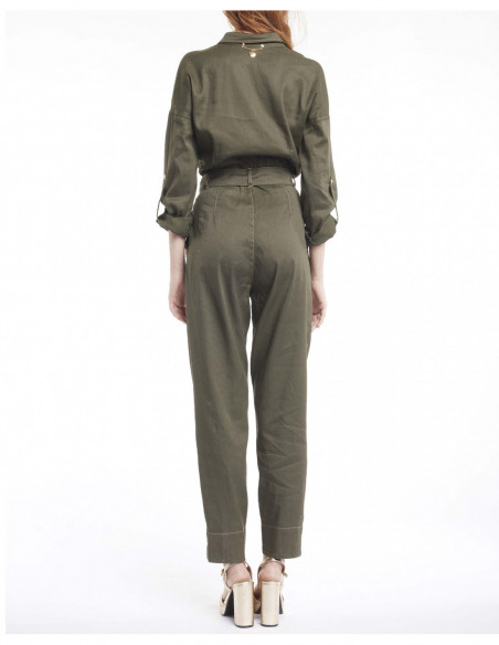 DYED JUMPSUIT WITH ROSE