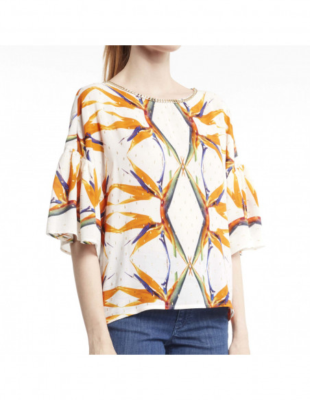 BLUSA ST STRELIZIA C/RICAMO