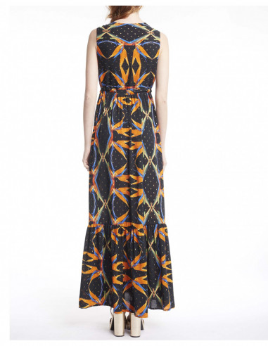 STRELITZIA-PRINTED LONG DRESS