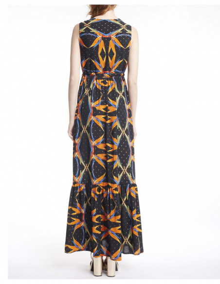 STRELITZIA-PRINTED LONG DRESS