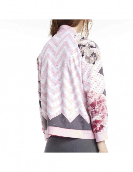 CARNATION-PRINTED BOMBER JACKET
