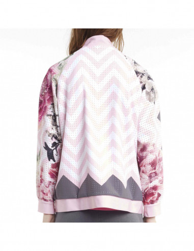 CARNATION-PRINTED BOMBER JACKET