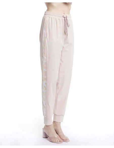 JOGGING TROUSERS WITH SEQUINED BAND