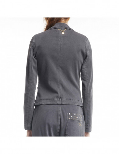 BIKER JACKET IN DENIM SWEATSHIRT