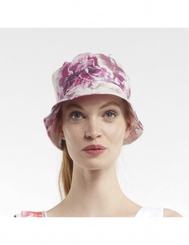CARNATION-PRINTED BUCKET HAT