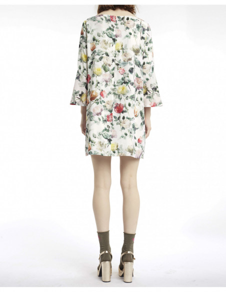 ROSE-PRINTED DRESS