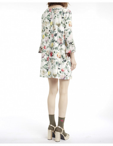 ROSE-PRINTED DRESS