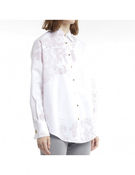 CAMICIA ST DAMASCO IN CAPO+RICAMO