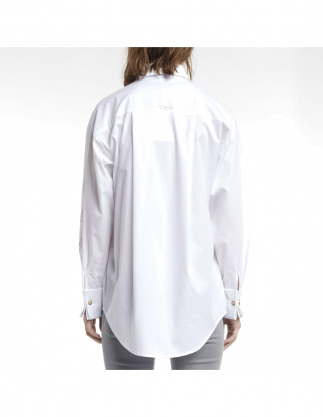 CAMICIA ST DAMASCO IN CAPO+RICAMO