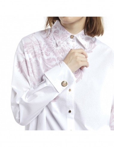 CAMICIA ST DAMASCO IN CAPO+RICAMO
