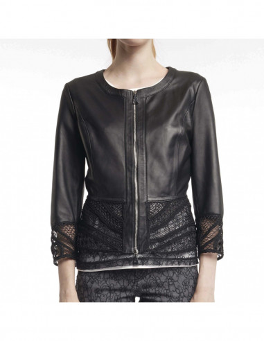 EMBROIDERED LEATHER JACKET