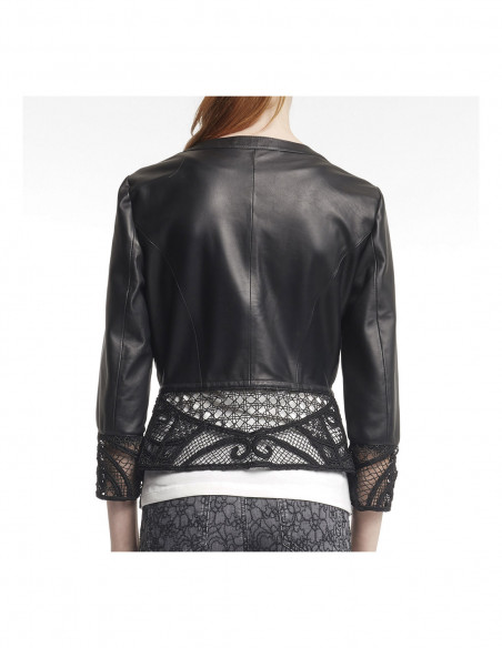 EMBROIDERED LEATHER JACKET