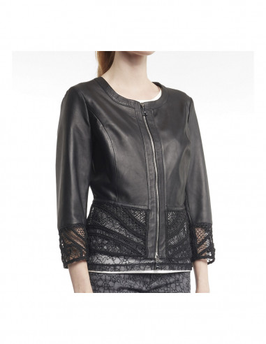 EMBROIDERED LEATHER JACKET