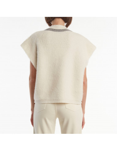GILET IN ALPACA CON DETTAGLI METALLICI