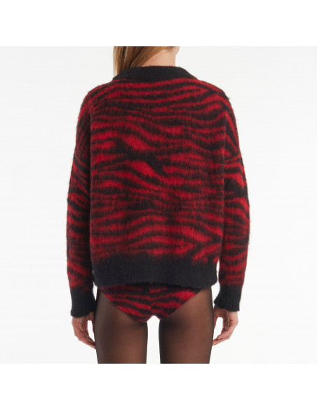 MAGLIA ZEBRA GARZA TA IN ALPACA