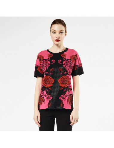 T-SHIRT ST FIORI C/APPLICAZIONI