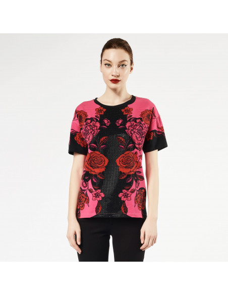 T-SHIRT ST FIORI C/APPLICAZIONI