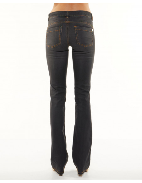 BOOT CUT LITGHT STRETCH C/CUCIT. TABACCO