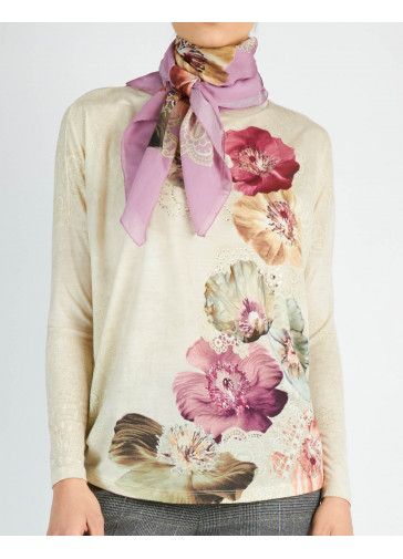 ANEMONE-PRINTED SCARF