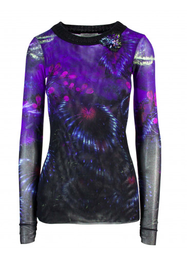 EMBROIDERED, ABYSS-PRINTED T-SHIRT