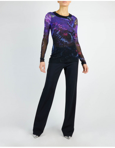 T-SHIRT STAMPA ABISSI RICAMATA